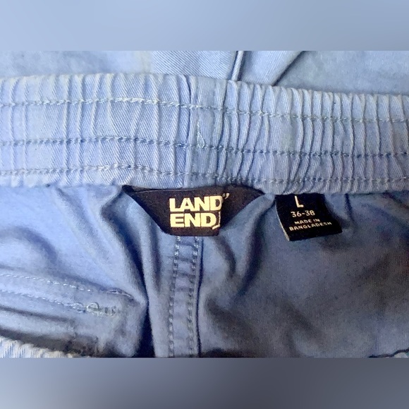 Men’s Large (36-38) LANDS END Light Blue Elastic Drawstring No Fly Shorts - Picture 11 of 14